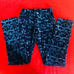rare vintage blue velvet jeans